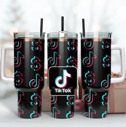 tiktok logo 40oz tumbler wrap