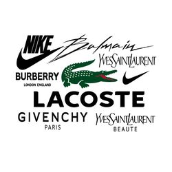 fashion logo brand bundle svg, trending svg, fashion logo svg, nike logo svg, lacoste logo svg, givenchy paris logo svg,