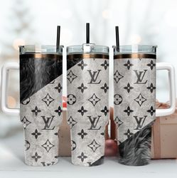 lv 40oz wrap, fashion tumbler, lv logo wraps