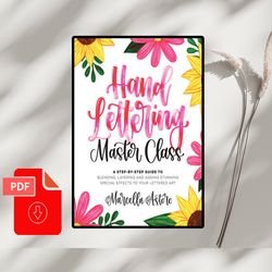 hand lettering master class, digital book, pdf book