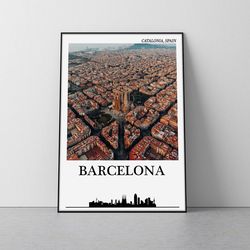 barcelona poster  barcelona print barcelona spain print barcelona travel poster sagrada familia poster