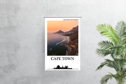 cape town poster  cape town print south africa poster johannesburg travel poster south africa travel poster