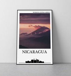 nicaragua poster  nicaragua print managua travel poster nicaragua wall art nicaragua photography posters of nicaragua ma