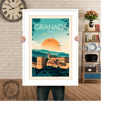 granada print, spain wall art, spain gift, spain poster, barcelona art, spain, wall art, spain prints, andalusia