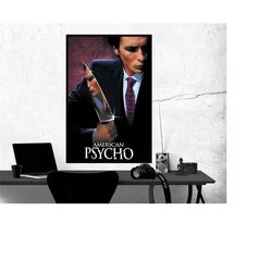 american psycho movie poster, room decor, home decor, art poster for gift