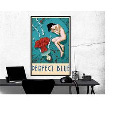 perfect blue poster, room decor, home decor, art poster for gift