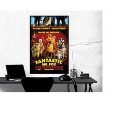 fantastic mr. fox movie poster, room decor, home decor, art poster for gift