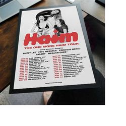 haim rock band the one more haim tour 2022 poster