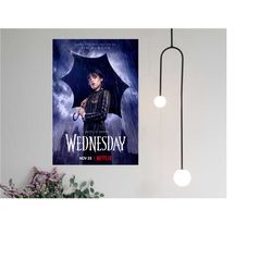 wednesday season 1 movie poster 2023 film - canvas prints poster gift -  room decor wall art