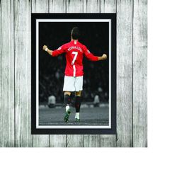 posters & prints  cristiano ronaldo man utd football wall art home dcor sports gift bedroom mancave bar christmas