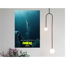 the meg movie poster 2018 film - canvas prints poster gift -  room decor wall art