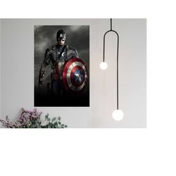 captain america the first avenger movie poster 2023 film - canvas prints poster gift -  room decor wall art