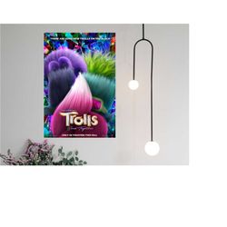 trolls band together movie poster 2023 film - canvas prints poster gift -  room decor wall art