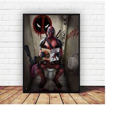 deadpool movie poster canvas wall art home decor (no frame)