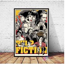 pulp fiction movie poster canvas wall art home decor (no frame)