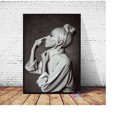 gaga music poster canvas wall art home decor (no frame)