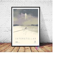 interstellar movie poster canvas wall art home decor (no frame)