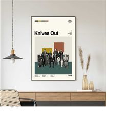 knives out poster, knives out print, minimalist movie, vintage retro, abtract poster, aesthetic poster, vintage art, hig