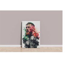 conor mcgregor poster / conor mcgregor boxing poster / sports framed print wall decor /  boxing wall art canvas / man ca