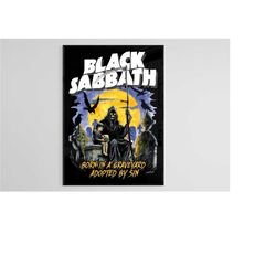 black sabbath poster, black sabbath fan art, black sabbath wall art, home decoration, wall decoration, digital poster, d