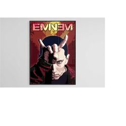 eminem poster, eminem wall art, eminem fan art, music poster, eminem digital print, home decoration, wall decoration, di