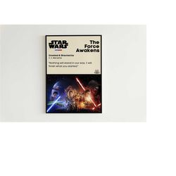 star wars the force awakens poster digital print | star wars wall art | the force awakens painting | star wars poster |
