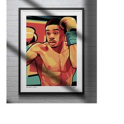 errol spence jr poster boxing illustrated art print