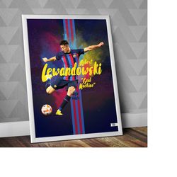 robert lewandowski - fc barcelona / fcb / lewandowski poster / lewandowski print / lewandowski barcelona / barcelona pri