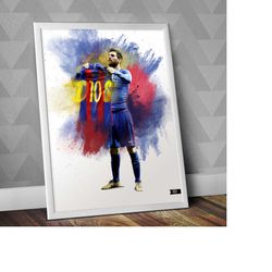 lionel messi 'd10s' print / god / dios / el clsico / leo messi / fc barcelona / football print / argentina / barcelona /