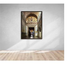 hagia sophia museum photography fine art print, mosaic photo print, museum poster frames, wall art decor, gift ideas