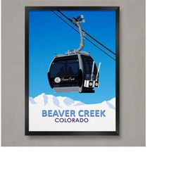 beaver creek ski poster, ski resort poster, ski print , snowboard poster,  ski gifts, ski poster