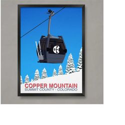 copper mountain ski poster, ski resort poster, ski print , snowboard poster,  ski gifts, ski poster