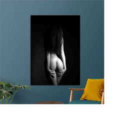 nude female body, sexy female butt, erotic female wall art, sensual woman