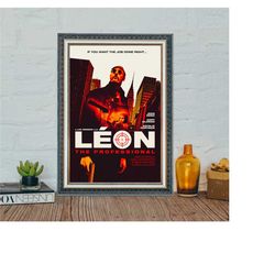 lon: the professional movie poster, classic movie lon the professional poster, canvas cloth photo print