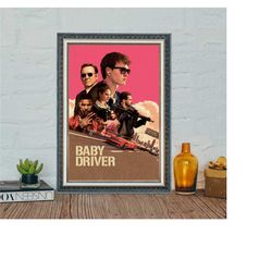 baby driver movie poster, classic movie baby driver poster, canvas cloth photo print