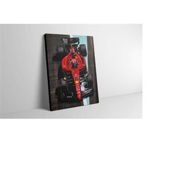 charles leclerc ferrari f1 canvas wall art - ferrari f1 poster - ferrari f1 print - ferrari f1 artwork - ferrari f1 pain