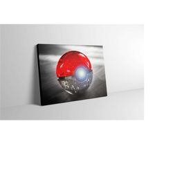 3d poke ball pokemon canvas print wall art poster artwork painting gift wall decor