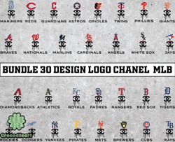 bundle 30 design logo chanel mlb, mlb logo, mlb logo team, mlb png, mlb svg, mlb design 05