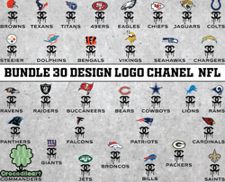bundle 30 design logo chanel nfl, nfl logo, nfl logo team, nfl png, nfl svg, nfl design 04