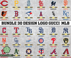 bundle 30 design logo gucci mlb, mlb logo, mlb logo team, mlb png, mlb svg, mlb design 06