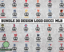 bundle 30 design logo gucci mlb, mlb logo, mlb logo team, mlb png, mlb svg, mlb design 07