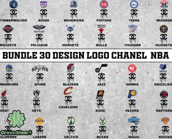 bundle 30 design logo chanel nba, nba logo, nba logo team, nba png, nba svg, nba design 03