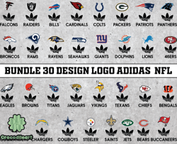 bundle 30 design logo adidas nfl, nfl logo, nfl logo team, nfl png, nfl svg, nfl  design 02