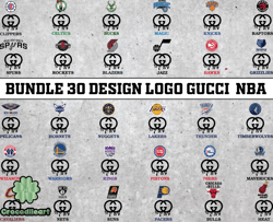bundle 30 design logo gucci nba, nba logo,nba logo team,nba png,nba svg, nba design 09