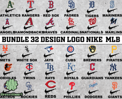 bundle 32 design logo nike mlb, mlb logo, mlb logo team, mlb png, mlb svg, mlb design 12