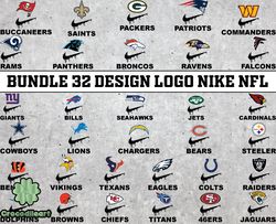 bundle 32 design logo nike nfl, nfl logo, nfl logo team,nfl png, nfl svg, nfl design 14
