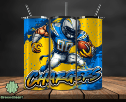 los angeles chargers tumbler wrap, nfl teams,nfl logo football, logo tumbler png, design by crocodileart store 18