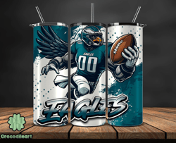 philadelphia eagles tumbler wrap, nfl teams,nfl logo football, logo tumbler png, design by crocodileart store 26