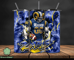 los angeles ramstumbler wrap, nfl logo tumbler png, nfl sports, nfl design png, design by crocodileart store-19