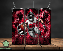 atlanta falcons tumbler wrap glow, nfl logo tumbler png, nfl design png, design by crocodileart-02